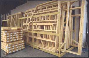 vorgefertigte Holzst�nderkonstruktion