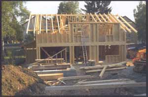 Seitenansicht der Konstruktion